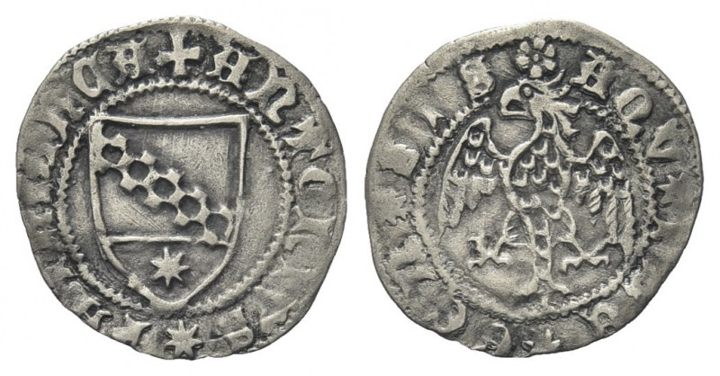 AQUILEIA
Antonio II Panciera di Portogruaro, 1402-1411. 
Denaro.
Ag gr. 0,71...