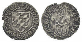 AQUILEIA
Ludovico II di Teck, 1412-1420. 
Denaro o Soldo.
Ag gr. 0,57
Dr. LVDOVICVS DVX G MECh (caratteri gotici) Stemma del patriarca in scudo.
...