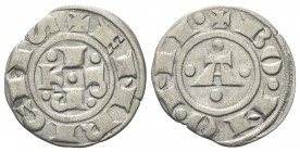 BOLOGNA
Repubblica, monetazione a nome di Enrico VI Imperatore, 1191-1336.
Bolognino grosso.
Ag gr. 1,28
Dr. ENRICIIS. Le lettere I P R T disposte...