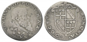 BOLOGNA
Paolo III (Alessandro Farnese), 1534-1549.
Due terzi di Paolo.
Ag gr. 2,98
Dr. PAVLVS III PONT MAX. Busto a d., con piviale ornato.
Rv. B...