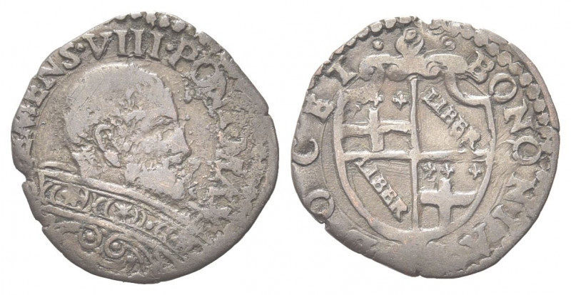BOLOGNA
Clemente VIII (Ippolito Aldobrandini), 1592-1605. 
Sesino.
Æ gr. 1,07...