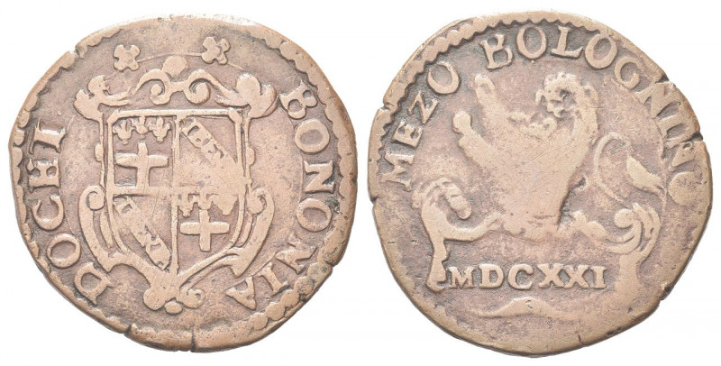 BOLOGNA
Gregorio XV (Alessandro Ludovisi), 1621-1623.
1/2 Bolognino 1621.
Ag ...