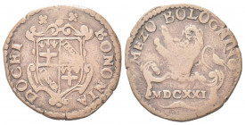 BOLOGNA
Gregorio XV (Alessandro Ludovisi), 1621-1623.
1/2 Bolognino 1621.
Ag gr. 8,46
Dr. BONONIA - DOCET. Stemma di Bologna con cimasa fogliata c...