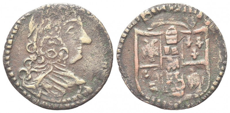 MODENA
Francesco III d’Este, 1737-1780. 
Sesino.
Æ gr. 0,82
Dr. Anepigrafe. ...