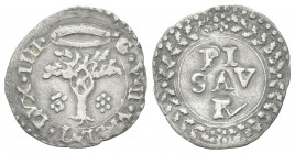 PESARO
Guidobaldo II della Rovere, 1538-1574.
Bolognino nuovo.
Ag gr. 0,62
Dr. Rovere coronato.
Rv. Scritta in corona di 4 foglie d’alloro in alt...