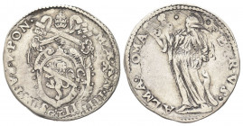 ROMA
Sisto V (Felice Peretti), 1585-1590.
Testone a. IIII.
Ag gr. 9,58
Dr. SIXTVS V PON - MAX AN IIII. Stemma sormontato da triregno e chiavi decu...