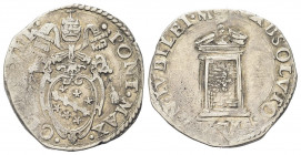 ROMA
Clemente VIII (Ippolito Aldobrandini), 1592-1605. 
Testone 1600 Anno Santo.
Ag gr. 9,10
Dr. CLEME VIII PONT MAX. Stemma sormontato da triregn...