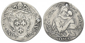 ROMA 
Urbano VIII (Maffeo Vincenzo Barberini), 1623-1644.
Giulio a. XII.
Ag gr. 2,99
Dr. VRBANVS VIII - PONT A XII. Stemma sormontato da triregno ...