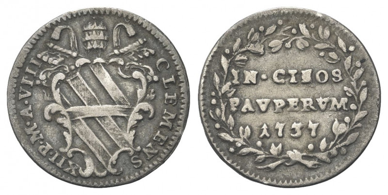 ROMA
Clemente XII (Lorenzo Corsini), 1730-1740. 
Grosso 1737 a. VII.
Ag gr. 1...