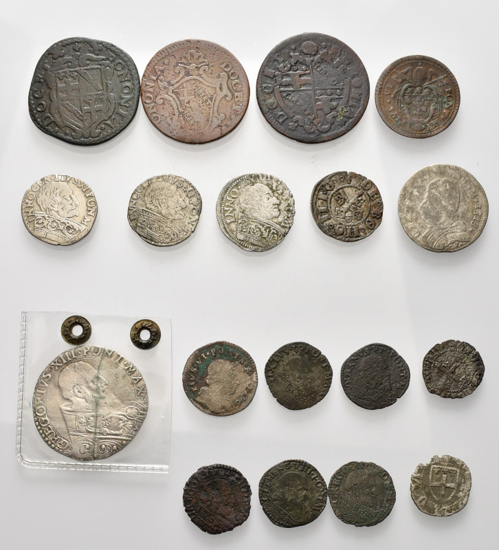 LOTTI
XI-XVIII secolo.
Lotto di n. 18 monete da Bianco al Quattrino.
Ag e met...
