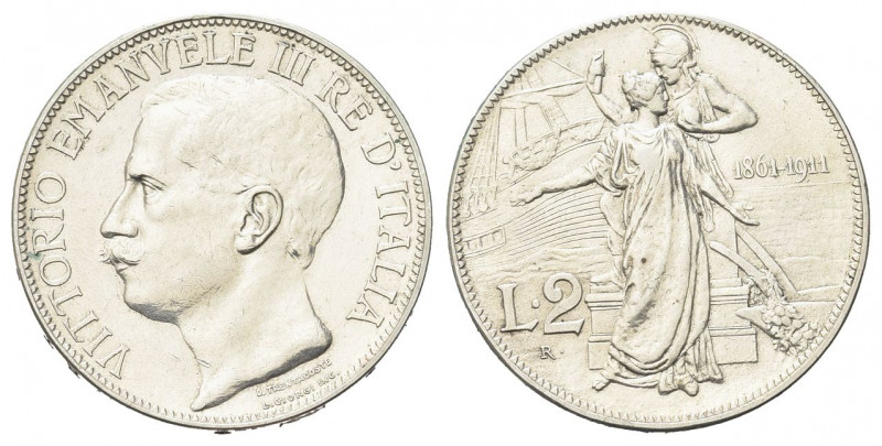 REGNO D’ITALIA
Vittorio Emanuele III, 1900-1943.
2 Lire 1911 Roma, Cinquantena...