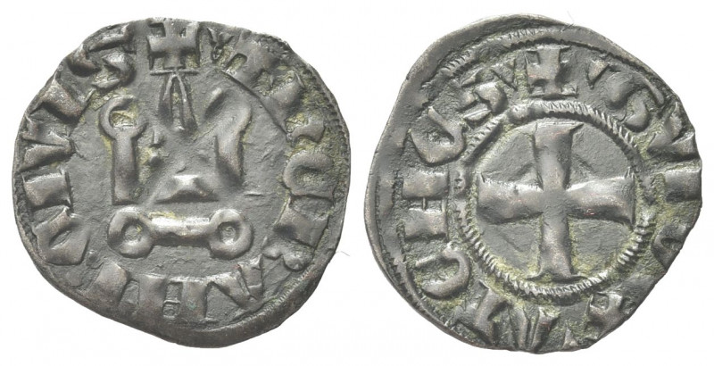 ATENE
Guido II De la Roche, 1287-1308.
Tornese, zecca di Tebe.
Æ gr. 0,88
Dr...