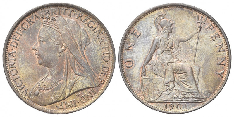 GRAN BRETAGNA
Regina Vittoria, 1837-1901.
Penny 1901.
Æ gr. 9,47
Dr. Busto v...