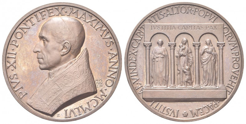 ROMA
Pio XII (Eugenio Pacelli), 1939-1958.
Medaglia 1956 opus A. Mistruzzi.
Æ...