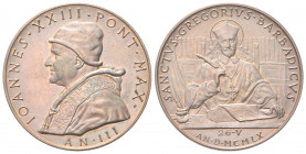 ROMA
Giovanni XXIII (Angelo Giuseppe Roncalli), 1958-1963.
Medaglia 1960 a. III opus P. Giampaoli.
Æ gr. 32,57 mm. 44
Dr. IOANNES XXIII PONT MAX. ...