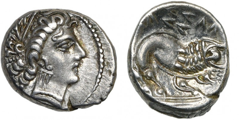 ITALIE DU NORD, AR drachme, fin 3e s. av. J.-C. Imitation des drachmes de Marsei...