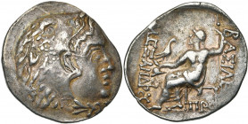 THRACE, MESEMBRIA, AR tétradrachme, 175-125 av. J.-C. Au nom d''Alexandre III. D/ T. d''Héraclès à d., coiffé de la dépouille de lion. R/ ΒΑΣΙΛΕΩΣ∕ ΑΛ...