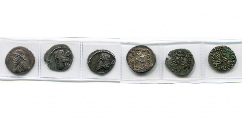 ROYAUME PARTHE, lot de 3 drachmes, frappées à Ecbatane: Mithridate II, Gotarzès ...