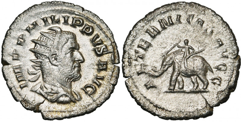 PHILIPPE Ier (244-249), AR antoninien, 247-249, Rome. D/ IMP PHILIPPVS AVG B. r....