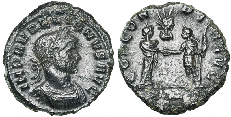 AURELIEN (270-275), AE as, fin 274, Rome. D/ IMP AVRELIANVS AVG B. l., cuir. à d...