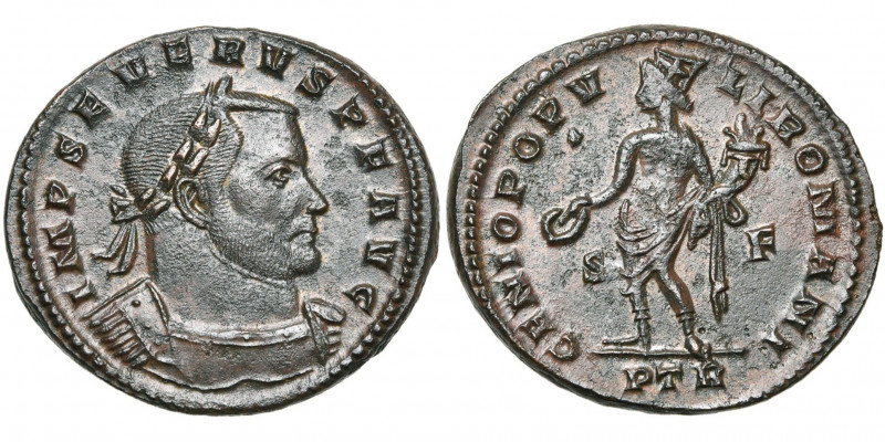 SEVERE II Auguste (306-307), AE follis, 306-307, Trèves. D/ IMP SEVERVS P F AVG ...