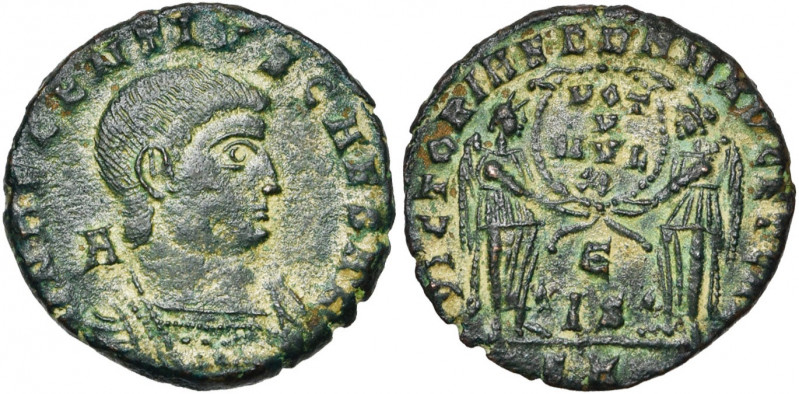 DECENCE (351-353), AE maiorina, 351-352, Arles. D/ D N DECENTIVS CAESAR B. cuir....