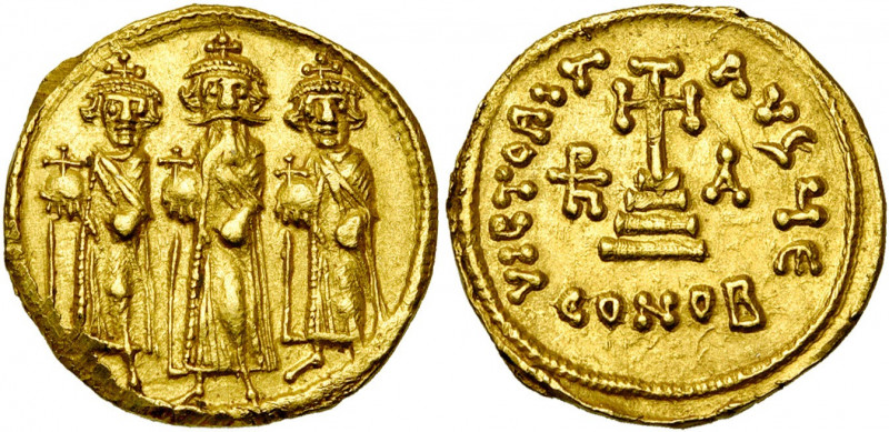 Héraclius (610-641), AV solidus, 637-638, Constantinople. Off. . 11e indiction....