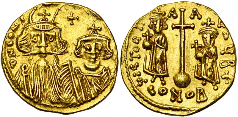 Constant II (641-668), AV solidus, 659-662 (?), Constantinople. Off. B. D/ B. de...