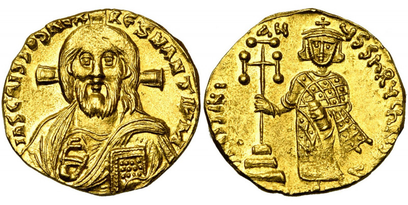 Justinien II, 1er règne (685-695), AV solidus, 692-695, Constantinople. Off. Z. ...