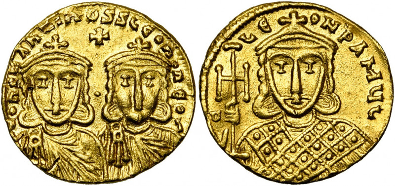 Constantin V Copronyme (741-775), AV solidus, vers 757-775, Constantinople. D/ B...