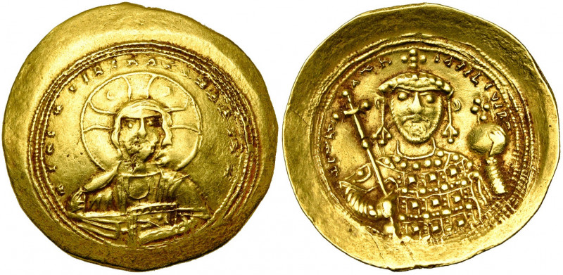 Constantin IX Monomaque (1042-1055), AV histamenon, Constantinople. D/ B. du Chr...