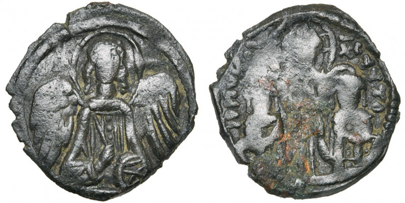 Andronic II et Michel IX (1294-1320), AE assarion, Constantinople. Classe IX. D/...