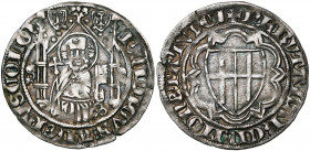 ALLEMAGNE, COLOGNE, Archevêché, Friedrich von Saarwerden (1371-1414), AR Weisspfennig, s.d. (1383), Deutz. D/ B. de saint Pierre de f. sous un édifice...