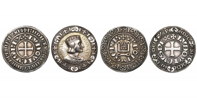 FRANCE, Royaume, Louis IX (1226-1270), AR gros tournois, 1266-1270. D/ + LVDOVIC...