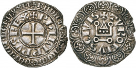 FRANCE, Royaume, Philippe IV le Bel (1285-1314), AR gros tournois à l''O rond, 1280-1290. D/ PHILIPPVS· REX en légende intérieure. Croix pattée. R/ TV...