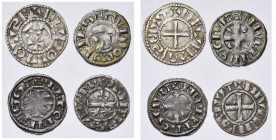 FRANCE, NEVERS, Comté, lot de 4 p.: denier au type immobilisé de Louis IV, vers 1100; Gui II (1226-1241), denier; Mahaut II (1241-1257), denier (2).
...
