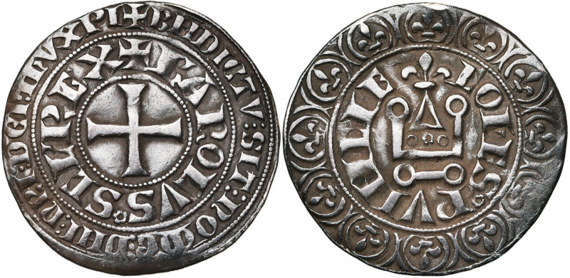 FRANCE, PROVENCE, Comté, Charles Ier d''Anjou (1245-1285), AR gros tournois, 126...