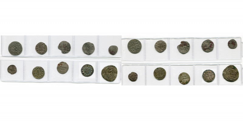 FRANCE, lot de 10 p.: Poitou, denier, Melle, au type immobilisé de Charles le Si...