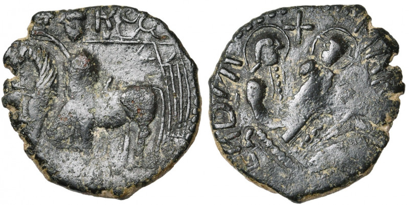 ITALIE, CALABRE, Roger Ier, comte de Calabre et de Sicile (1072-1101), AE trifol...