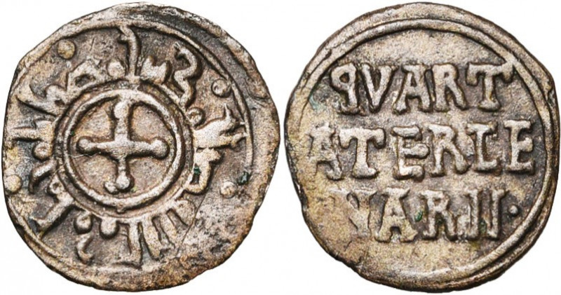 ITALIE, SICILE, Guillaume II (1166-1189), AR quarto di tercenario, Palerme. 2e m...