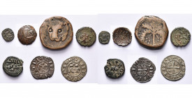ITALIE, SICILE, lot de 7 p.: Guillaume Ier (1154-1166), fraction de dirham (kharruba ?), s.d. (1158-1160), Palerme; follaro, AH 550 (1155), Messine (B...