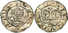 NEDERLAND, FRIESLAND, Graafschap, Egbert II (1068-1090), AR denarius, 1068-1077 (?), Leeuwarden. Vz/ + VECBERTVS Gekroond bb. v.v. Kz/ + LINVVΛRT Bb. ...