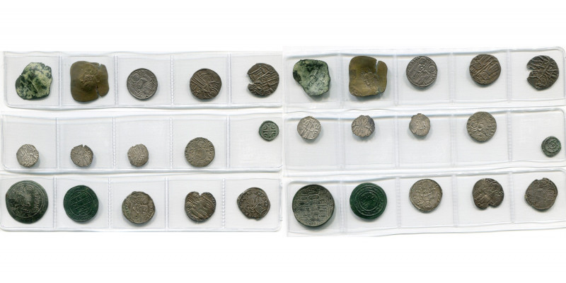 lot de 15 p.: Bulgarie, trachy, vers 1200 (2); gros au type d''Andrea Dandolo, f...