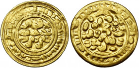 ETHIOPIA, Imitations of Yemeni issues, AV dinar, n.d., no mint. Crude imitation of the Sulayhid dinar. 2,04g Debased gold.
Very Fine