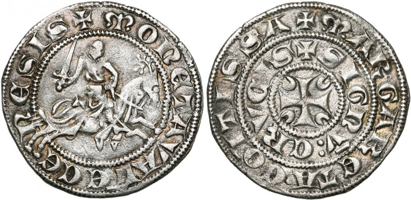 HAINAUT, Comté, Marguerite de Constantinople (1244-1280), AR double esterlin au ...