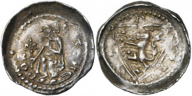 LUXEMBOURG, Comté, Ermesinde (1196-1247), AR denier, s.d. (1241/42-1247), Luxembourg. D/ LVSEN-BOR La comtesse deb. à g., ten. un lis. R/ HA-N-RI Ecu ...