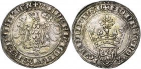 LUXEMBOURG, Duché, Wenceslas II (1383-1388), AR gans, s.d. (1384-1388), Luxembourg. D/ + WENCEL'' ROMANOR'' Z BOEM'' REX Aigle éployée, t. à g. R/ + M...