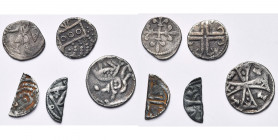 VLAANDEREN, Graafschap, lot van 5 st.: kleine denarius, Brugge, Gent; gehalveerde denarius, Gent en Kortrijk; Brabant, denarius met de leeuw, Leuven (...