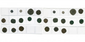 VLAANDEREN, Graafschap, NL lot van 12 st.: kleine denarius, Ieper en Rijsel; Lodewijk van Nevers, groot met de leeuw (eigentijdse vervalsing); Philips...