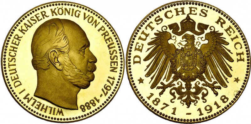 ALLEMAGNE, PRUSSE, AV médaille en or, s.d. Deutsches Reich ( 1871-1918). 38,95g ...